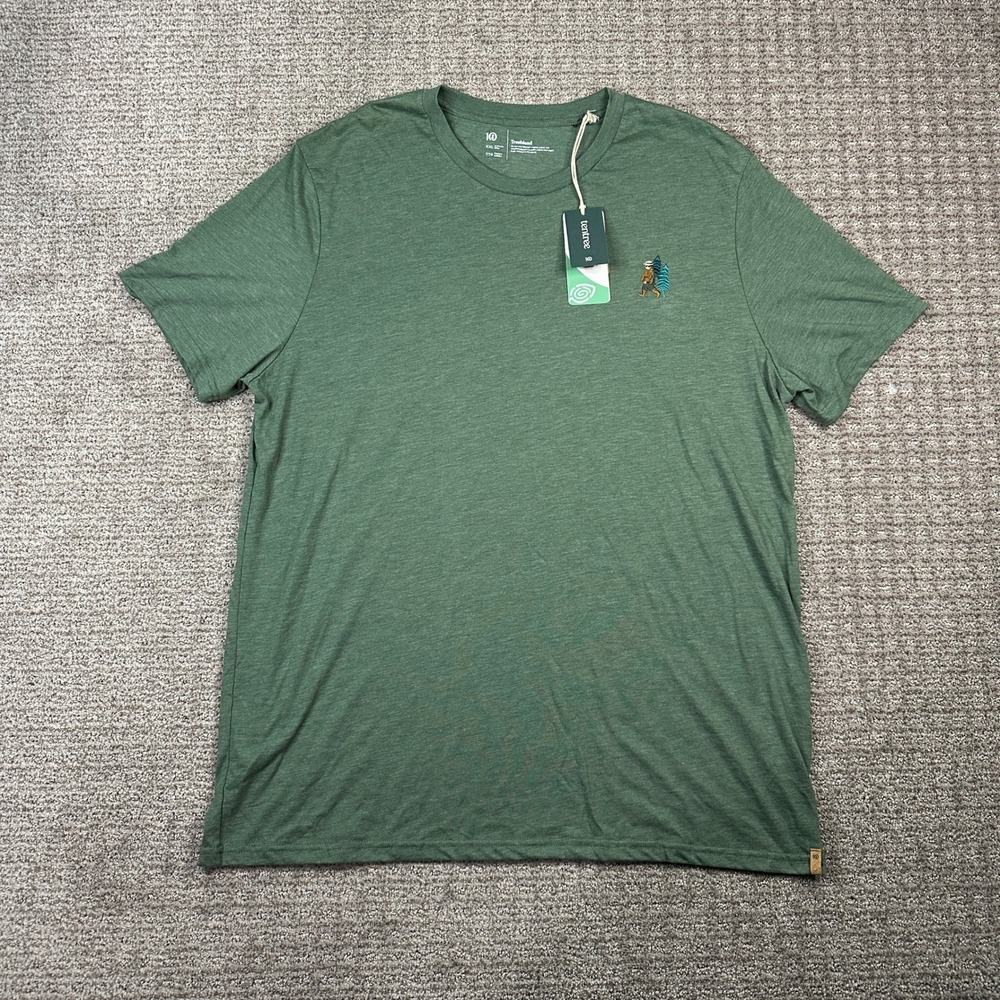 NWT Tentree Mens Sasquatch T-Shirt XXL Dark Sage Heather Bigfoot Treeblend